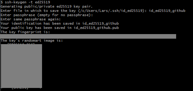 Git Profile SSH Key generieren